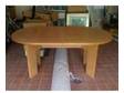 Extendable beechwood oval dining table. 3'6