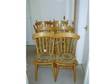 8 Oak Dining Table Chairs and Matching Seats. All 8 pine....